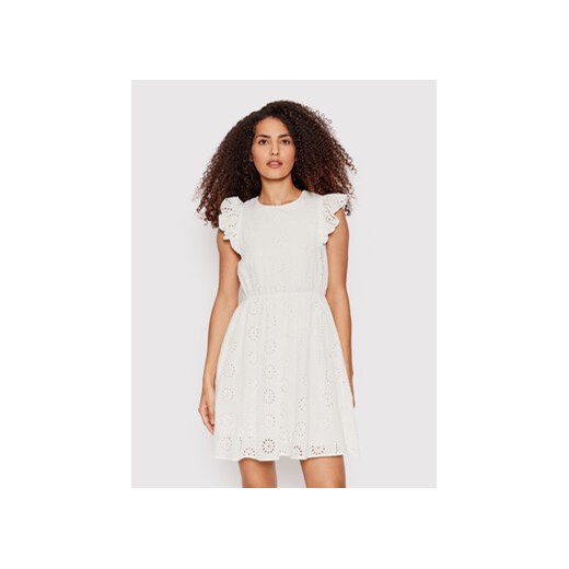 Vero Moda Sukienka letnia Naima 10263155 Biały Regular Fit ze sklepu MODIVO w kategorii Sukienki - zdjęcie 168593868