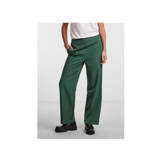 Pieces Spodnie materiałowe Bossy 17140744 Zielony Loose Fit ze sklepu MODIVO w kategorii Spodnie damskie - zdjęcie 168594137