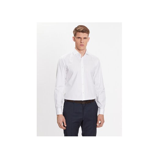 Boss Koszula 50480101 Biały Slim Fit ze sklepu MODIVO w kategorii Koszule męskie - zdjęcie 168594219