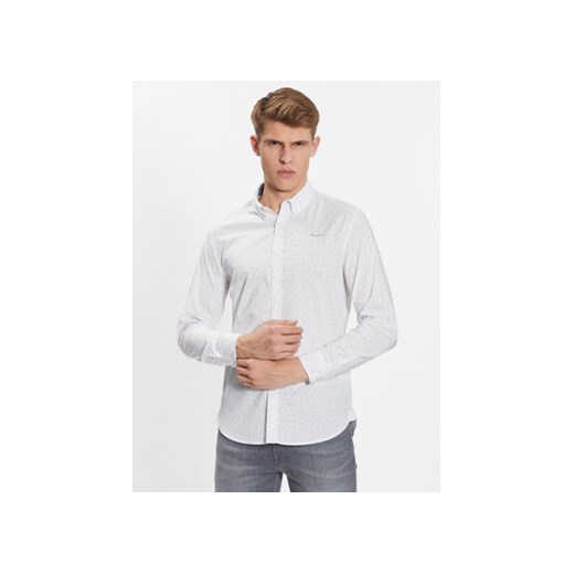 Pepe Jeans Koszula PM308023 Biały Slim Fit ze sklepu MODIVO w kategorii Koszule męskie - zdjęcie 168594559