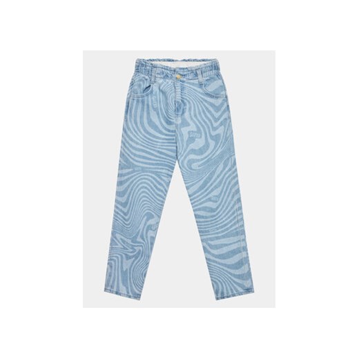 Guess Spodnie materiałowe J3YA09 D4WF0 Niebieski Relaxed Fit ze sklepu MODIVO w kategorii Spodnie dziewczęce - zdjęcie 168594796