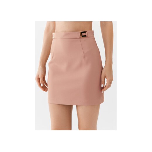 Elisabetta Franchi Spódnica mini GO-018-36E2-V220 Różowy Slim Fit ze sklepu MODIVO w kategorii Spódnice - zdjęcie 168595115