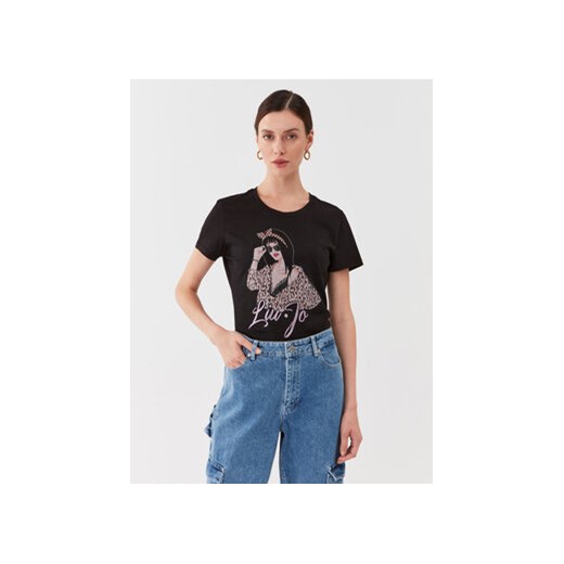 Liu Jo T-Shirt 5F3135 JS923 Czarny Regular Fit Liu Jo XL okazja MODIVO