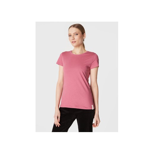Outhorn T-Shirt TTSHF043 Różowy Regular Fit ze sklepu MODIVO w kategorii Bluzki damskie - zdjęcie 168595779