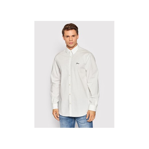 Guess Koszula M2YH25 W8BX1 Biały Regular Fit ze sklepu MODIVO w kategorii Koszule męskie - zdjęcie 168595789