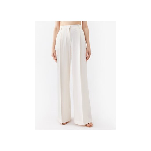 Pinko Spodnie materiałowe Prospero 100157 A0HO Biały Loose Fit ze sklepu MODIVO w kategorii Spodnie damskie - zdjęcie 168596685