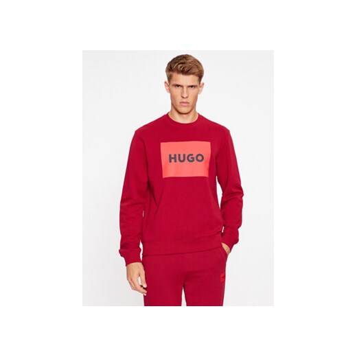 Hugo Bluza Duragol222 50467944 Czerwony Regular Fit ze sklepu MODIVO w kategorii Bluzy męskie - zdjęcie 168597915