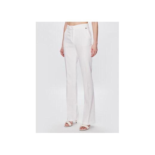 Liu Jo Spodnie materiałowe CA3042 T2200 Biały Regular Fit ze sklepu MODIVO w kategorii Spodnie damskie - zdjęcie 168598388