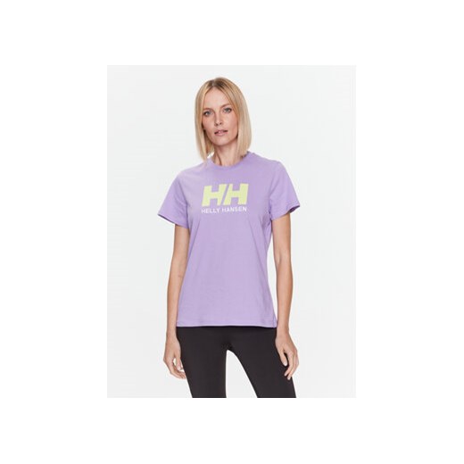 Helly Hansen T-Shirt Logo 34112 Fioletowy Regular Fit ze sklepu MODIVO w kategorii Bluzki damskie - zdjęcie 168598447
