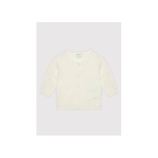 United Colors Of Benetton Kardigan 1036A5001 Écru Regular Fit ze sklepu MODIVO w kategorii Bluzy i swetry - zdjęcie 168598796