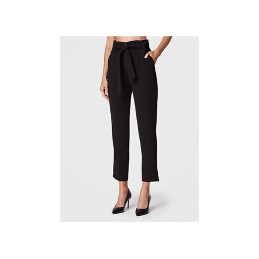 Morgan Spodnie materiałowe 222-PIPOU.F Czarny Regular Fit ze sklepu MODIVO w kategorii Spodnie damskie - zdjęcie 168598845