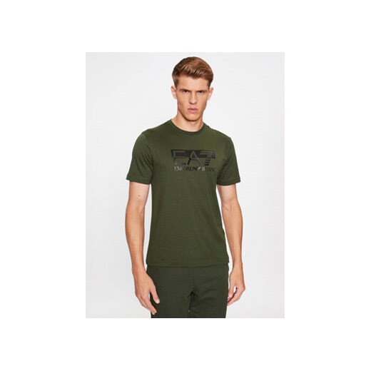 EA7 Emporio Armani T-Shirt 6RPT81 PJM9Z 1845 Zielony Regular Fit ze sklepu MODIVO w kategorii T-shirty męskie - zdjęcie 168599009