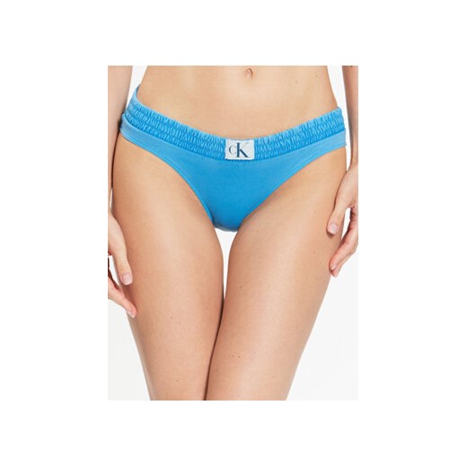 Calvin Klein Swimwear Dół od bikini KW0KW01990 Niebieski ze sklepu MODIVO w kategorii Stroje kąpielowe - zdjęcie 168599086