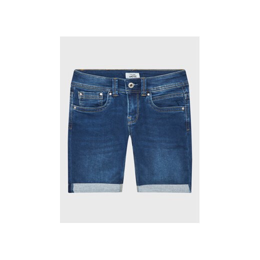 Pepe Jeans Szorty jeansowe Tracker Short PB800696JS0 Niebieski Slim Fit ze sklepu MODIVO w kategorii Spodenki chłopięce - zdjęcie 168599348