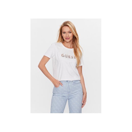 Guess T-Shirt W3YI39 I3Z14 Biały Regular Fit ze sklepu MODIVO w kategorii Bluzki damskie - zdjęcie 168599366