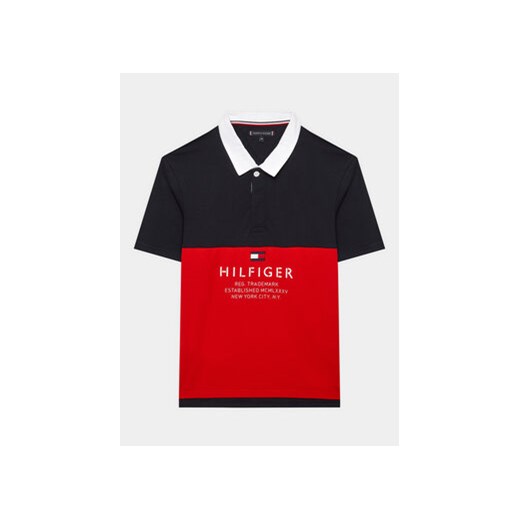Tommy Hilfiger Polo KB0KB08155 Granatowy Regular Fit ze sklepu MODIVO w kategorii T-shirty chłopięce - zdjęcie 168599578