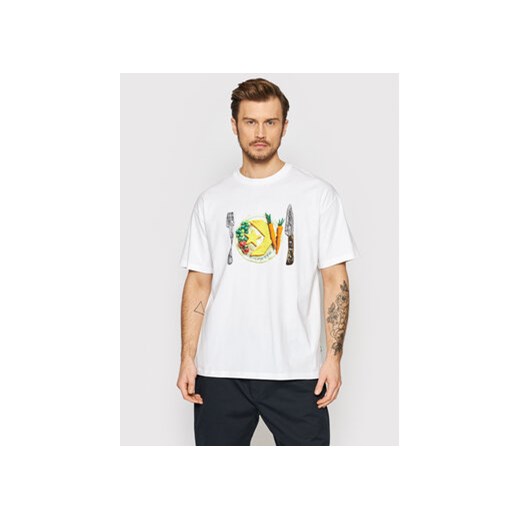 Converse T-Shirt For Diner 10022938-A01 Biały Oversize ze sklepu MODIVO w kategorii T-shirty męskie - zdjęcie 168599895