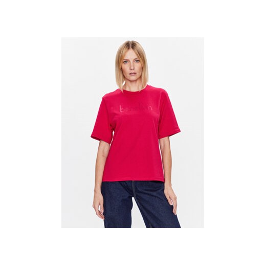 United Colors Of Benetton T-Shirt 3BL0D103H Czerwony Regular Fit ze sklepu MODIVO w kategorii Bluzki damskie - zdjęcie 168600867