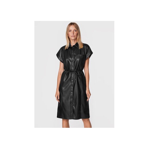 Sisley Sukienka z imitacji skóry 4MTMLV01Q Czarny Regular Fit ze sklepu MODIVO w kategorii Sukienki - zdjęcie 168601156