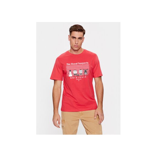 Jack&Jones T-Shirt 12246605 Czerwony Standard Fit ze sklepu MODIVO w kategorii T-shirty męskie - zdjęcie 168601329