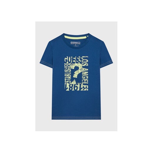 Guess T-Shirt N3GI00 K8HM0 Niebieski Regular Fit ze sklepu MODIVO w kategorii T-shirty chłopięce - zdjęcie 168601477