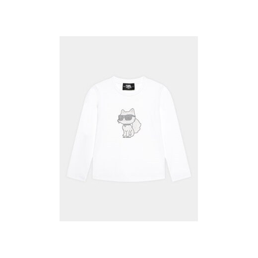 Karl Lagerfeld Kids Bluzka Z15444 M Biały Regular Fit ze sklepu MODIVO w kategorii Bluzki dziewczęce - zdjęcie 168601565