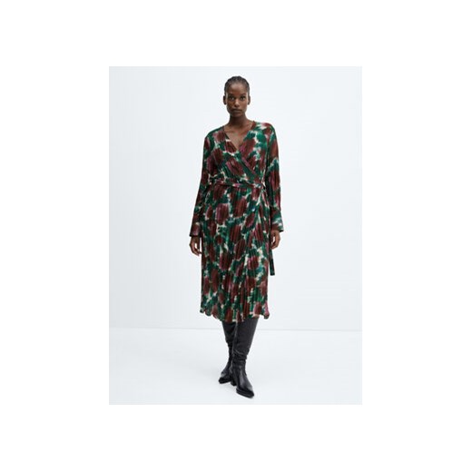 Mango Sukienka codzienna Nogal 57058278 Zielony Regular Fit ze sklepu MODIVO w kategorii Sukienki - zdjęcie 168601868