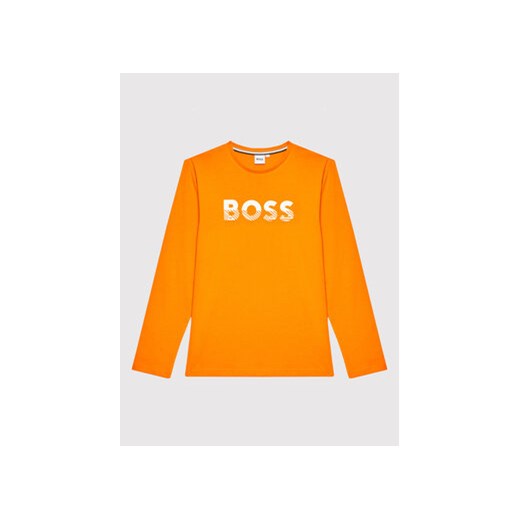 Boss Bluzka J25M15 S Pomarańczowy Regular Fit ze sklepu MODIVO w kategorii T-shirty chłopięce - zdjęcie 168603407