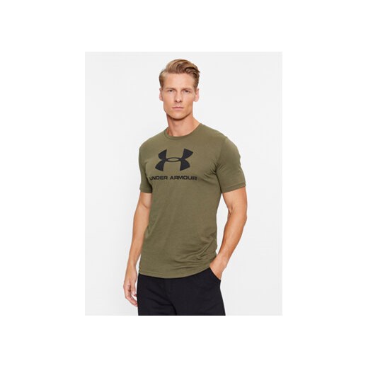 Under Armour T-Shirt Ua Sportstyle Logo Ss 1329590 Khaki Loose Fit ze sklepu MODIVO w kategorii T-shirty męskie - zdjęcie 168603447
