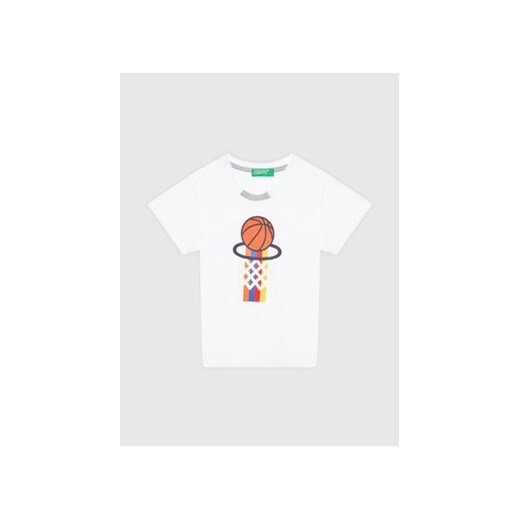 United Colors Of Benetton T-Shirt 3096C154U Biały Regular Fit ze sklepu MODIVO w kategorii Koszulki niemowlęce - zdjęcie 168604058