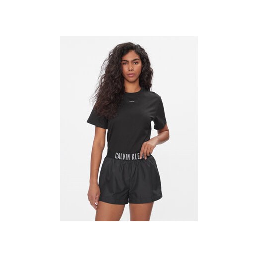 Calvin Klein T-Shirt Micro Logo K20K206629 Czarny Regular Fit ze sklepu MODIVO w kategorii Bluzki damskie - zdjęcie 168604535
