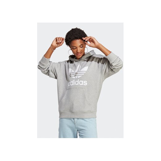 adidas Bluza Trefoil Hoodie IB7437 Szary Regular Fit XS MODIVO