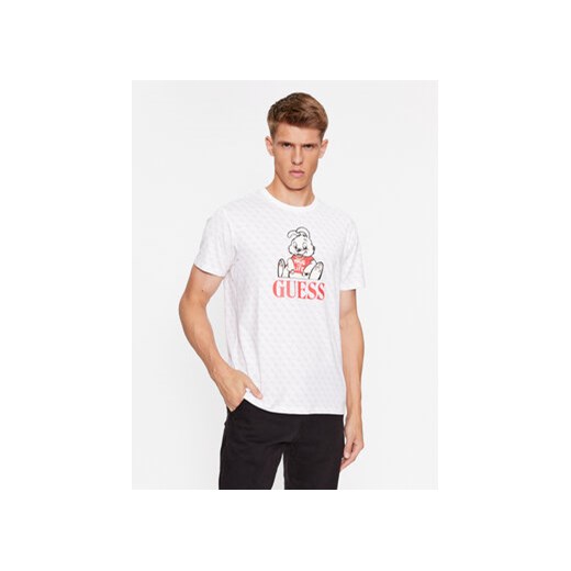 Guess T-Shirt Banksy M3BI98 JR06K Biały Slim Fit ze sklepu MODIVO w kategorii T-shirty męskie - zdjęcie 168604935