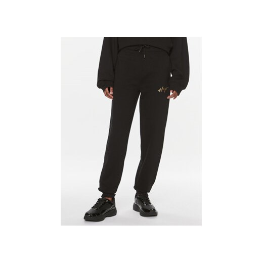 Hugo Spodnie dresowe Easy 50509171 Czarny Relaxed Fit ze sklepu MODIVO w kategorii Spodnie damskie - zdjęcie 168605998