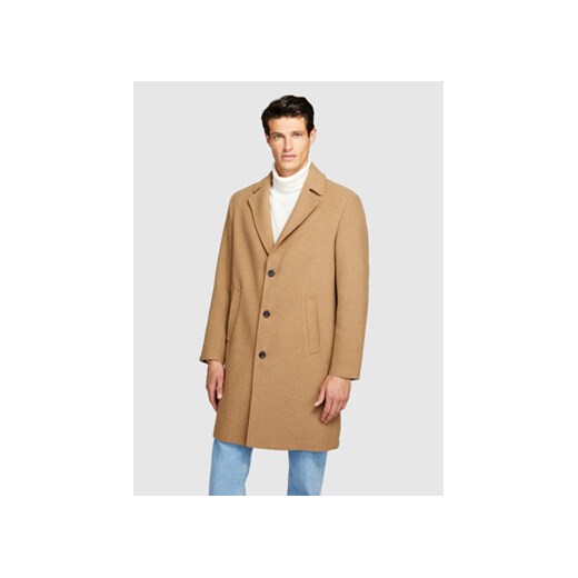 Sisley Płaszcz przejściowy 2VKFSN025 Brązowy Regular Fit ze sklepu MODIVO w kategorii Płaszcze męskie - zdjęcie 168606068