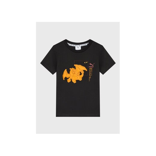 Puma T-Shirt Pokemon 536429 Czarny Regular Fit ze sklepu MODIVO w kategorii T-shirty chłopięce - zdjęcie 168606347