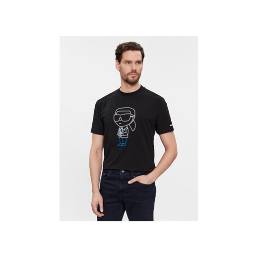 KARL LAGERFELD T-Shirt 755401 541221 Czarny Regular Fit ze sklepu MODIVO w kategorii T-shirty męskie - zdjęcie 168606456