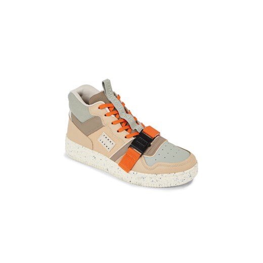 Tommy Jeans Sneakersy Tjm Basket Leather Buckle Mid EM0EM01288 Beżowy Tommy Jeans 40 MODIVO