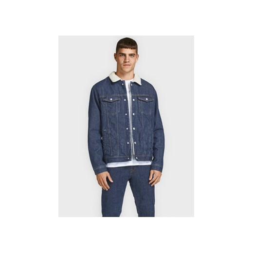 Jack&Jones Kurtka jeansowa Jean 12181157 Granatowy Regular Fit ze sklepu MODIVO w kategorii Kurtki męskie - zdjęcie 168606529