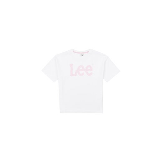 Lee T-Shirt Wobbly Graphic LEG5030 Biały Regular Fit ze sklepu MODIVO w kategorii Bluzki dziewczęce - zdjęcie 168606735