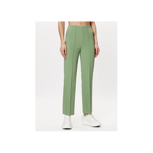 United Colors Of Benetton Spodnie materiałowe 4LKVDF037 Zielony Straight Fit ze sklepu MODIVO w kategorii Spodnie damskie - zdjęcie 168606758