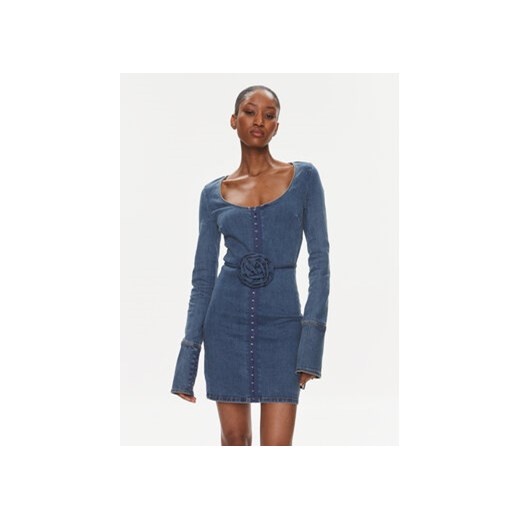 ROTATE Sukienka jeansowa 1119351826 Niebieski Slim Fit ze sklepu MODIVO w kategorii Sukienki - zdjęcie 168606826