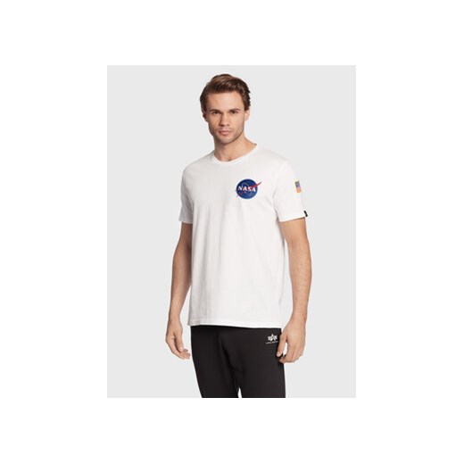 Alpha Industries T-Shirt Space Shuttle 176507 Biały Regular Fit ze sklepu MODIVO w kategorii T-shirty męskie - zdjęcie 168606925