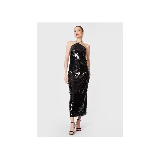 ROTATE Sukienka koktajlowa Big Sequins RT2247 Czarny Slim Fit Rotate 34 MODIVO okazja