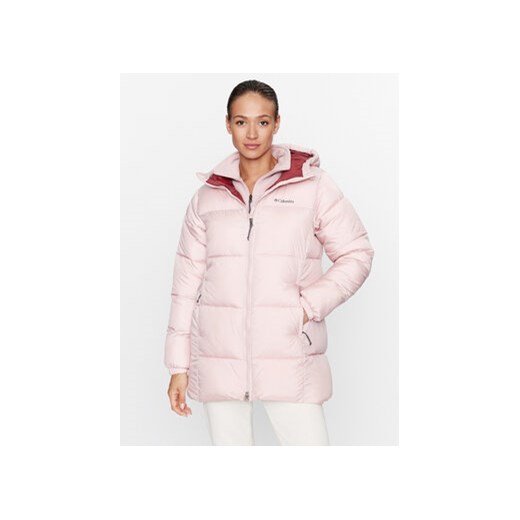 Columbia Kurtka puchowa Puffect™ Mid Hooded Jacket Różowy Regular Fit ze sklepu MODIVO w kategorii Kurtki damskie - zdjęcie 168607407