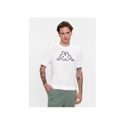 Kappa T-Shirt Cromen 303HZ70 Biały Regular Fit ze sklepu MODIVO w kategorii T-shirty męskie - zdjęcie 168607547
