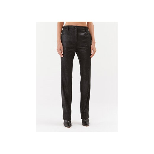 Guess Spodnie materiałowe W3BB53 WFR42 Czarny Regular Fit ze sklepu MODIVO w kategorii Spodnie damskie - zdjęcie 168607688