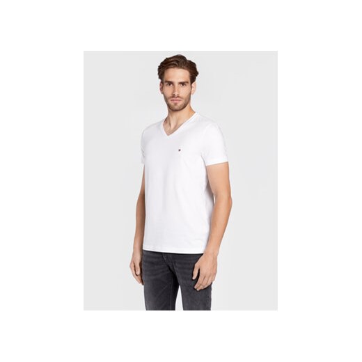 Tommy Hilfiger T-Shirt Core Stretch MW0MW27540 Biały Slim Fit ze sklepu MODIVO w kategorii T-shirty męskie - zdjęcie 168608079