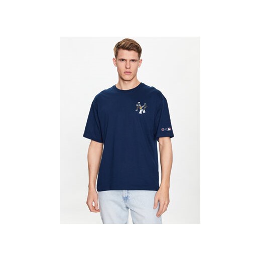 Champion T-Shirt 218923 Granatowy Relaxed Fit ze sklepu MODIVO w kategorii T-shirty męskie - zdjęcie 168608128