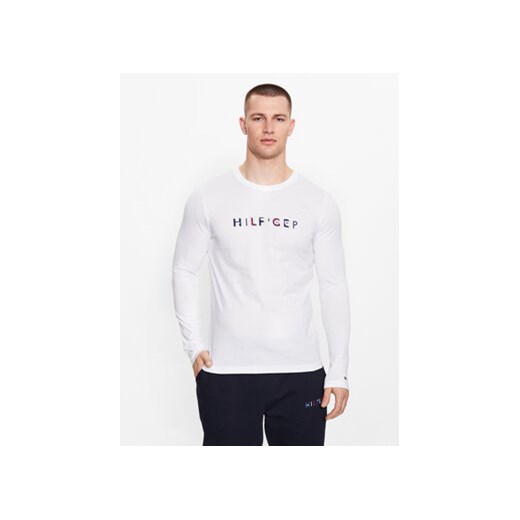 Tommy Hilfiger Longsleeve MW0MW31537 Biały Slim Fit ze sklepu MODIVO w kategorii T-shirty męskie - zdjęcie 168608215